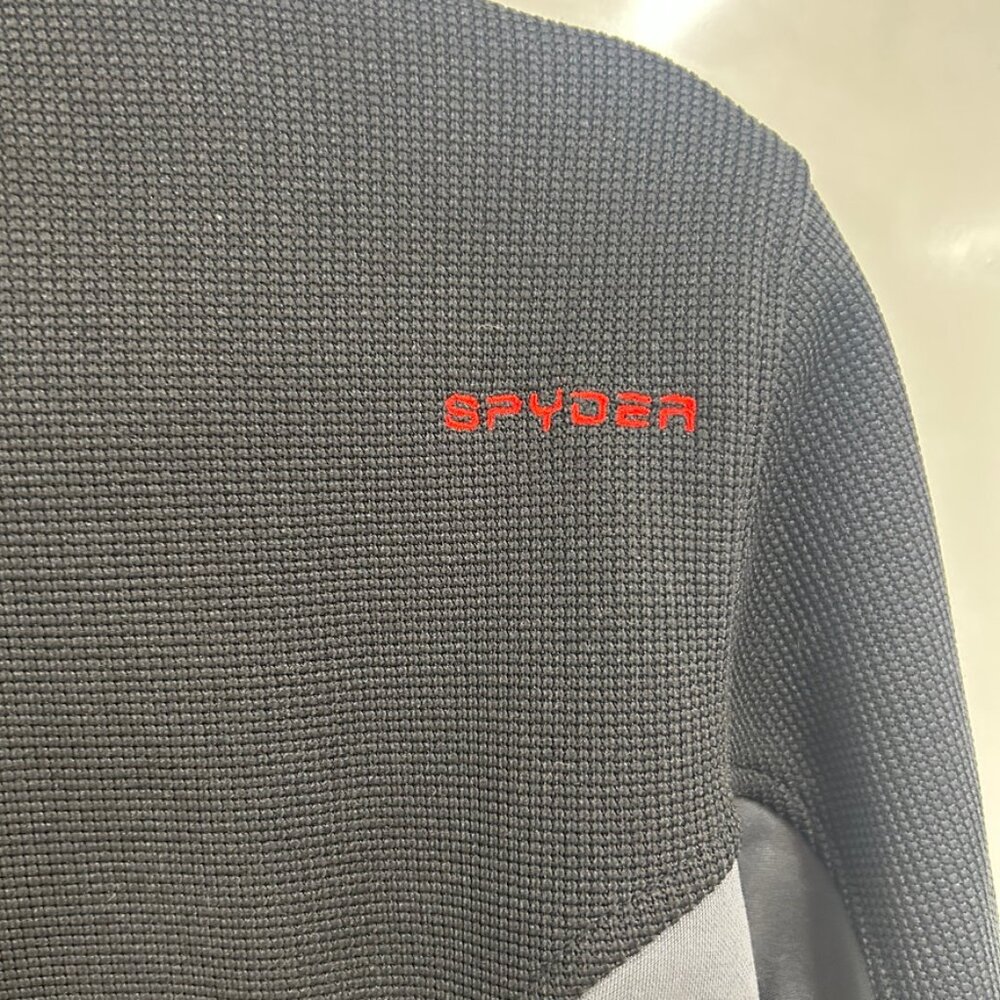 0403 Spyder Women’s Constant Full-Zip Fleece Jacket-Black/Gray/Red Softshell - Picture 5 of 12